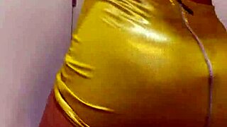 The Curly-Haired Brunette Provoked the Young Guy While Dancing Funk in Her Mini Skirt Without Panties, and He Couldn't Resist Eating Her Pussy Until He Came Inside