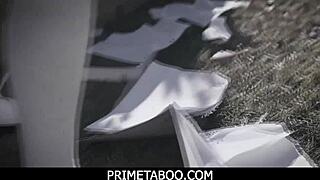 Holy Crap! Nerdy Teen Takes Double Penetration in Wild Threesome!