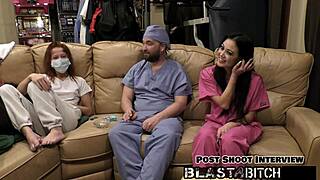 Блэр Селест сосет член и получает трах в писечку с пирсингом POV