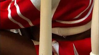 Ebony Cheerleaders Volume 2 Scene 2 Show Off Their Skills.