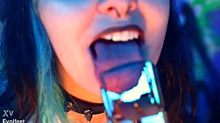 Bratty footjob training with big tits and foot worship in strapon play