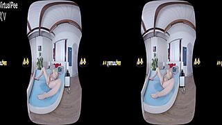 Czech virtual reality porn with a naughty teen who wets her pants