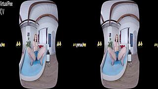 Czech virtual reality porn with a naughty teen who wets her pants