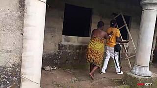 New Electrician FUCKED His Madam Hard Outside Factory House!