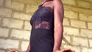 Crazybitch Enjoyed Showing Nakedness In Gstring Panties To Strangers Before Dressing Up