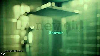 Brunette woman took a shower and had sex in the bathroom