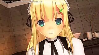 巨乳ティーン18+ヘンタイメイド、君のフェラは最高