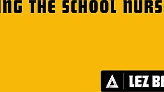 lez be bad - petite cheerleader liz jordan melts for stacked nurse kendra sunderland