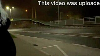 Trans Olivia flashes dick and ass in public street exhibition