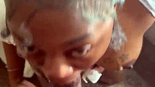 Oh man, you gotta see this super head action with ebony POV licking and cum in mouth