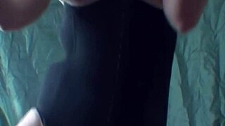 Blonde shows her boobs and bush while dancing