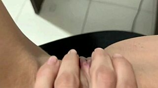 Beautiful Spanish blonde, huge natural tits, gets wild
