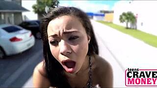 skinny teen riding dildo on motorcycle for cash, so hot! 😍