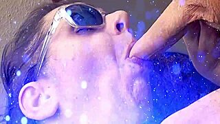 Sensual sexy deep throat on 8 uncut cock