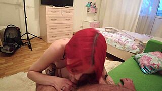 hairy dude subtly fucks hot redhead valera in quickie