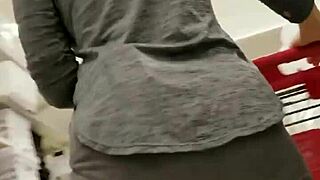 Filth Trap: Granny's Big Ass Caught in Shop Shenanigans