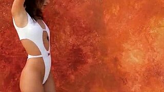 Slender Belgian MILF Undresses Petite 18+ Body and Hairy Pussy