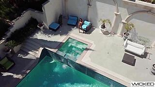 Wicked september reign hops on and bounces energetically.