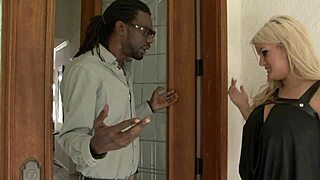 Curvy Blonde MILF Sucking Black Cock