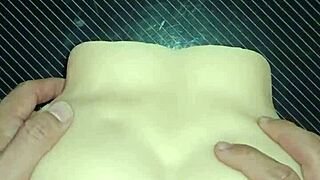 I fuck doll fiercely in doggystyle and cum