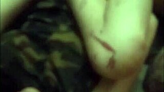 On her back, cute milf takes cock deep in pussy