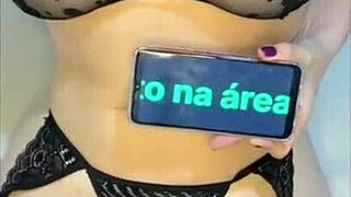 My black lingerie bounces as I ride from behind