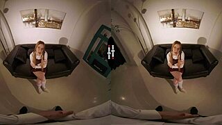 Dark Room VR Experience with Redhead Getting Panties Ripped Off in Hardcore Action