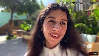 Ever seen someone eat cafe food with cum on their face publicly?