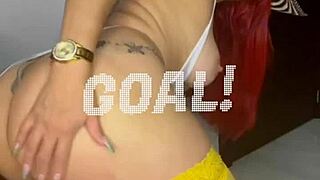 A Colombian amateur masturbates with big ass, hoping for creampie to win Copa America.