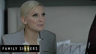 Kenzie Taylor ignores her co-worker's marriage status and goes for a wild beaver session with blowjob and doggystyle on the wedding day.