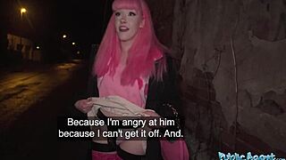 So, I met this babe in leggings outdoors. Removed her chastity belt and creampied that wet pussy.