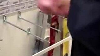 Piss And Mini Wank At DIY Store!