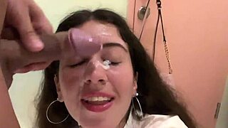 Ever seen someone eat cafe food with cum on their face publicly?