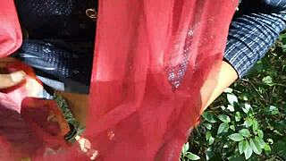 i fuck desi girlfriend with boyfriend in outdoor doggystyle threesome