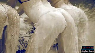 playboy babes washing mercedes in bikinis