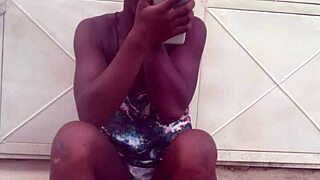 crazy bitch twerks in clothes then strips naked for dancing