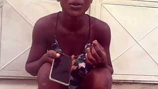 crazy bitch twerks in clothes then strips naked for dancing