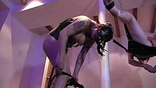 kinky amateur lesbos explore rough domination with toys in wild session