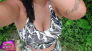 nicoly mattos gets her ass filled with cum after wild anal 😈