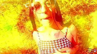 pawg teen 18+ sucks and fucks in public park with big cock and moaning