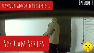 spy cam series - ep2 catches ebony handjob and cum in mouth