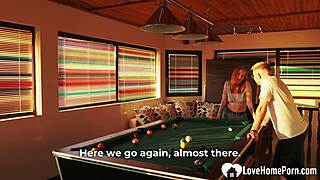 sexy ginger breaks all the billiard room rules with hardcore sex