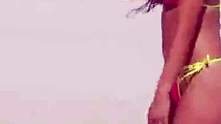 Young Girl in Micro Bikini at Beach with Boyfriend's Relatives