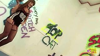 Blonde And Brunette Lesbian Babes Lick Wet Pussy In Doggystyle, Reaching Orgasm With Dildo Play Where Skanky Fishnets End.