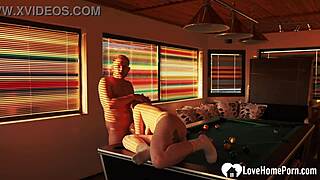 sexy ginger breaks all the billiard room rules with hardcore sex