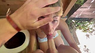 Oh man I uh meant to say this skinny European babe is like a total whore sucking my balls and deepthroating before we fuck homemade style.