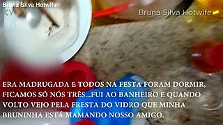 Bruna silva attends party at friend's house