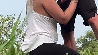 Risky Park Fuck Almost Gets Caught