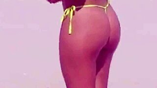 Young Girl in Micro Bikini at Beach with Boyfriend's Relatives