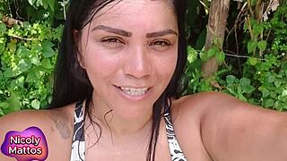 nicoly mattos gets her ass filled with cum after wild anal 😈